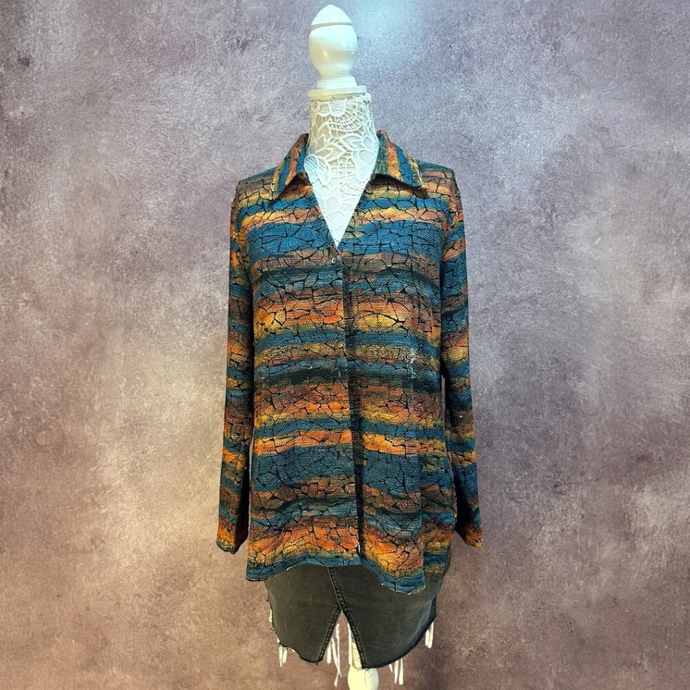 Snoskins Printed Crinkle Long Sleeve Shirt
